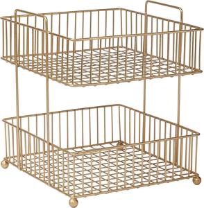 Paniers de rangement écologiques modernes en fil d'acier carré avec poignées, grands bacs organisateurs polyvalents pour cuisine, placard, étagère et usage domestique - Product Image 3