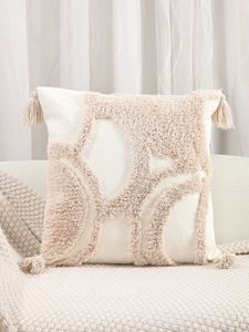 Luxury Boho Custom Tufted Cotton Woven <b>Throw</b> Pillow Cover Geometric Pattern Removable Washable Living Room Home Decor Designer - Product Image 1