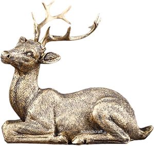 Figurines de rennes en aluminium Art Déco pour les fêtes, décorations de cerfs de Noël, faits à la main, écologiques, pour la décoration de table, de bureau à domicile - Product Image 4