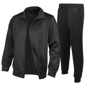 Conjuntos Deportivos de 2 Piezas para Hombre, Trajes de Gimnasio para Entrenamiento, Ropa Deportiva con Cremallera Completa, Se Aceptan Diseños OEM - Product Image 1