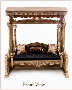 Columpio Decorativo para el Hogar Royal Indian Home Decor, Jhula Maharaja, de Madera de Teca para Interiores, Jhoola Resistente Hecha a Mano, para Montar en el Suelo, para Sala de Estar, Nueva Llegada - Product Image 2