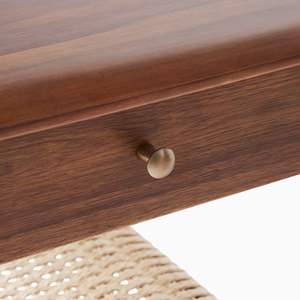 Mesita de Noche de Madera de Teca Sólida de Primera Calidad con Acabado Natural, Muebles de Dormitorio, Fabricante OEM ODM para Exportación - Product Image 4