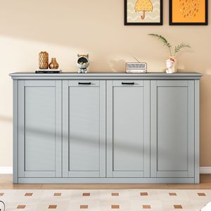 Letto a scomparsa matrimoniale grigio, pieghevole nel mobile - Product Image 2