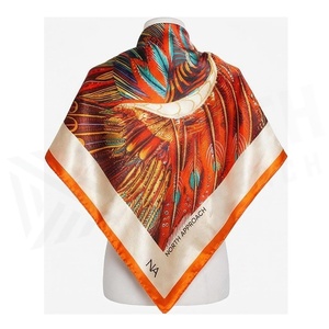 NORTH APPROACH Women's Square <b>Silk</b> Scarf Animal Print Elegant Multi-Functional Fashion Accessory All Seasons - Product Image 2