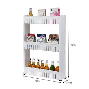 Carrello portaoggetti in plastica a 3 strati bianco YF con cassetti pratici - Product Image 6
