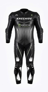 Traje de Carreras MotoCP de Cuero Genuino Premium de Una Pieza con Protectores y Joroba para Días de Pista - Product Image 1