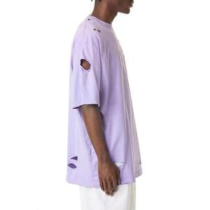 สีพาสเทลไม่เหมือนใคร (เสื้อยืดแฟชั่นสำหรับผู้ชายเสื้อยืดโอเวอร์ไซส์แบบมีรอยฉีกเป็นรูสตรีทแวร์ - Product Image 2