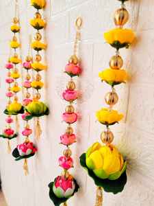 Guirlande décorative de marguerites artificielles avec pompons, style Art Déco, pour anniversaire, mariage, Mandap, scène, fête, festival, événement, maison, Diwali - Product Image 4