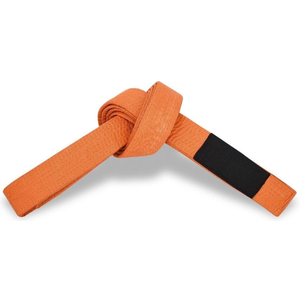 Ceinture d'arts martiaux orange avec patch noir, vêtements de karaté unisexe - Product Image 2