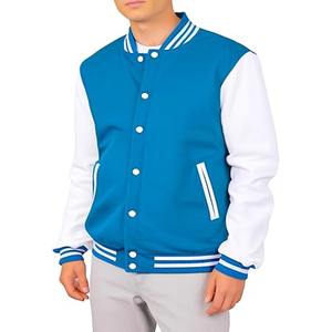 Blouson universitaire personnalisé streetwear pour homme, blouson bomber noir en polyester satiné, coupe oversize, envoyé par Dress Sports - Product Image 1