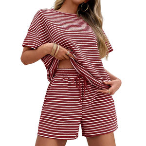 Conjunto de Dos Piezas de Algodón para Mujer, Nueva Llegada 2026, Servicio OEM, Ropa de Verano Informal para Mujer, Precio al por Mayor - Product Image 1