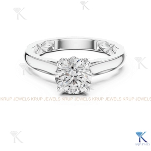 Anillo de compromiso de oro de 14K y 18K con banda acolchada, diamante CVD HPHT cultivado en laboratorio, halo oculto y milgrain, venta al por mayor, directo de fábrica OEM - Product Image 5
