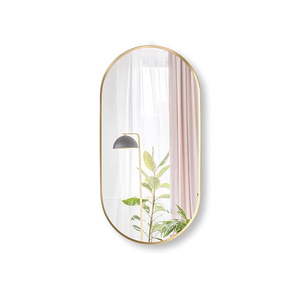 Newest Design Metal Border Oval Shape Gold Finished Wall Mirror Home Living Room Hotel Wall Decoration Mirror Lowest Price - Product Image 2