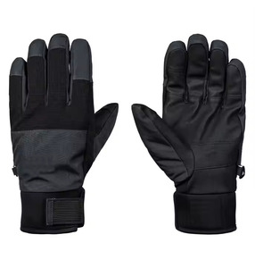 Gants de course à doigts entiers en nylon antidérapants, unisexes, motif noir et rouge, pour le cyclisme, le ski et l'hiver - Product Image 3