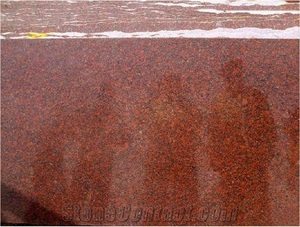 Granito Rojo Rubí de Primera Calidad, Origen Tamil Nadu, Color Rojo Intenso con Puntos Negros, Diseño para Pisos Interiores y Exteriores y Encimeras - Product Image 4
