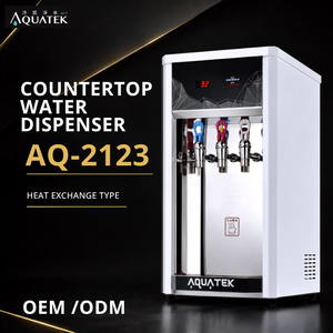 Distributeur d'eau de comptoir AQUATEK AQ-2123, eau chaude, tiède et froide, en acier inoxydable, modèle commercial de bureau à 3 températures - Product Image 1