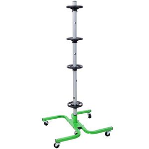 Scaffale portaoggetti verde con capacità di 275 libbre, sei ruote girevoli da 2 pollici, scaffali da garage con ruote - Product Image 3
