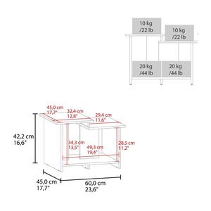 White <b>Open</b> <b>Storage</b> Coffee Table - Product Image 6
