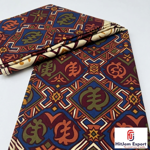 Fabricación de ropa de tela de lazo de poliéster personalizada de primera calidad con diseños de impresión de cera de personalización de logotipo por Hitjem Export Kinshasa - Product Image 5