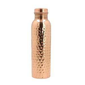 Juego de Regalo de Botella y Taza de Agua de Cobre de Lujo, 100% Cobre Puro con Acabado Martillado - Botella Ayurvédica a Prueba de Fugas para Yoga, Fitness y Hogar - Product Image 6
