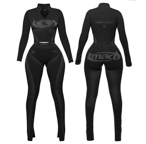 Custom Streetwear French Terry Sweat Suit Woman Puff Printing Cropped Zip up <b>Hoodie</b> and Jogger Sweatpants Set Women Tracksuit - Product Image 4