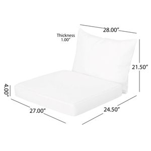 ANTIBES JUEGO de 2 COJINES PARA SILLA CLUB Cojines de respaldo y asiento verde azulado para uso en exteriores Juego de cojines 57087,00 - Product Image 2