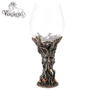 VERONESE DESIGN Serie Fantasía, Disponible OEM, Hombre Verde, Hongo de Primavera, Placa Decorativa de Pared Pintada a Mano, Artesanía de Resina Coleccionable - Product Image 3