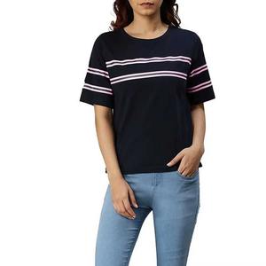 T-shirts décontractés pour femmes, écologiques, légers, imprimés sur mesure, à séchage rapide, col en V, manches courtes - Vente en gros, polyester, dernier design - Product Image 1