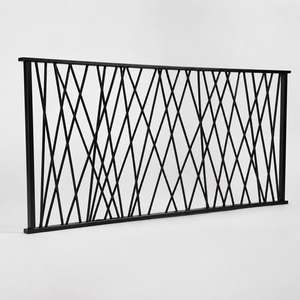 Panel de Barandilla de Aluminio Negro Moderno con Diseño Geométrico de Diamantes Cruzados para Balcón, Escalera, Villa, Hotel, Decoración del Hogar - Product Image 2