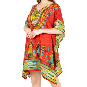 Premium Quality Dashiki Dresses for Women Designer <b>Kaftan</b> Dresses Women <b>Plus</b> <b>Size</b> From India Beach Short Dress - Product Image 4