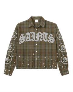 Camisa de franela premium para hombre, transpirable, de secado rápido, mezcla de lana y algodón, suave, cálida, para uso en exteriores, personalizable en todo sentido. - Product Image 4