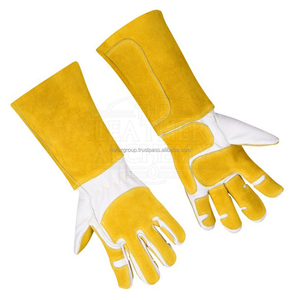 Gants de sécurité en cuir jaune HARAZ, protection thermique, longueur poignet, non doublés, écologiques, détection d'aiguilles, usage extérieur quotidien, quatre saisons - Product Image 4