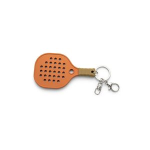 New High Quality Padel Racket Keychain Custom Size Promotional Durable Rubber Tennis Racket <b>Keytag</b> Custom Logo Embossed Printing - Product Image 3
