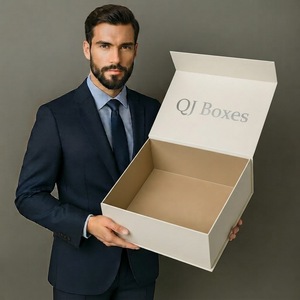 Wholesale <b>Large</b> Rigid Folding <b>Gift</b> <b>Boxes</b> with Handle Custom Logo UV Printing Magnetic Luxury <b>Boxes</b> - Product Image 4