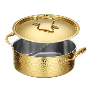 Casserole en métal au design moderne avec couvercle durable, grande capacité, en acier, pour cuisines commerciales - Product Image 1