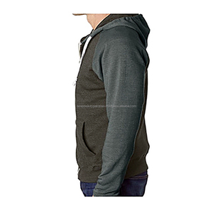 Sudadera con capucha de felpa francesa de 200 g/m² para hombre, tejido de punto, color liso, peso pesado, anti-bolitas, de algodón/spandex, estilo oversize, informal, con cierre frontal - Product Image 2