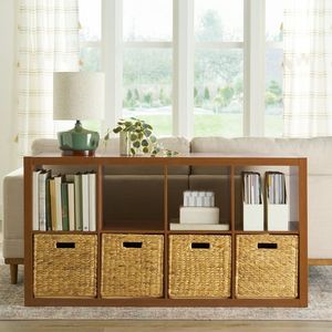 Organizzatore portaoggetti a 8 cubi con finitura Acorn - Product Image 1