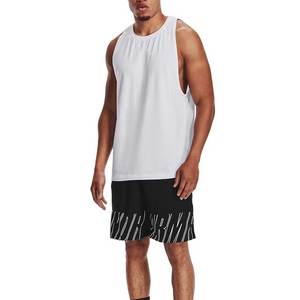 เสื้อกล้ามออกกำลังกาย DENEZE SPORTS สำหรับผู้ชาย สีขาว คอกลม ระบายอากาศได้ดี เป็นมิตรกับสิ่งแวดล้อม แบบสั่งทำได้ ผ้าถักเนื้อนุ่ม 100% ผ้าฝ้าย ไม่มีแขน - Product Image 4