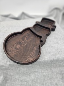 Plateau de Noël moderne, plateau de Noël minimaliste, plateau de Noël de luxe, plateau en bois haut de gamme, plateau en bois pour les fêtes, plateau en bois festif - Product Image 3