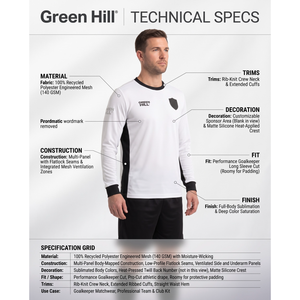 Maillot de gardien de but à manches longues personnalisé Pro Fit en polyester recyclé, vêtements d'équipe de football OEM/ODM - Product Image 5
