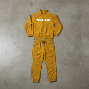 Nylon Sweat Pant Windbreaker Outdoor <b>Jacket</b> Tracksuits <b>Reflective</b> Piping Custom Sweatsuit Embroidery Zip up <b>Jacket</b> Jogger Set - Product Image 5