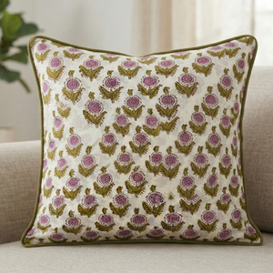 Funda de Cojín Decorativa de Lujo Hecha a Mano con Ribete de Algodón Puro, Funda de Almohada para Sofá Antibacteriana, Lavable, con Cierre de Cremallera para Decoración - Product Image 2