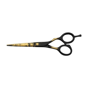 Ciseaux de coiffure 2026 en acier inoxydable 440C, design doré sur fond noir, vente directe usine - Product Image 4