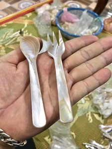 ชุดช้อนปลาเปลือกหอยทำมือสุดหรู 10 มล. ของขวัญแปลกใหม่ สร้างสรรค์ เป็นมิตรกับสิ่งแวดล้อม น้ำหนักเบา ด้ามจับสั้น เหมาะสำหรับเป็นของขวัญทางธุรกิจ - Product Image 6