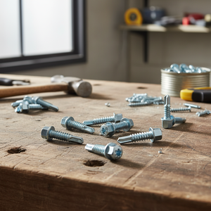 Tornillos Autoperforantes de Cabeza Hexagonal, Clase 8, Acero al Carbono, Acabado Galvanizado/Zinc/Fosfato, en Pulgadas/Métrico, para Techos y Estructuras, OEM Disponible - Product Image 1