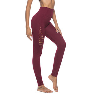 Black Yoga Set High Waist Full Length Leggings <b>Crop</b> <b>Top</b> 2 Piece Racerback Solid Color <b>Mesh</b> Breathable - Product Image 4