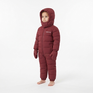 Mono de Invierno con Capucha para Bebés Niñas, Marca Hawk Eye, Aislante Sintético, Cortavientos, con Cierre de Cremallera, para Bebés y Niños Pequeños, Color Rojo - Product Image 2