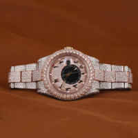 Premium Hip-Hop-Uhr Vollständig mit Moissanit-Diamanten Besetzte Armbanduhr