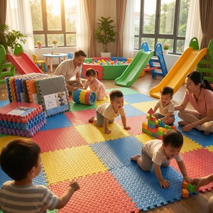EVA Foam Safety <b>Floor</b> <b>Mat</b> 60x60cm X 10mm <b>Interlocking</b> Soft Educational Toy Play <b>Mat</b> for Kindergarten Children Areas Picnic - Product Image 3