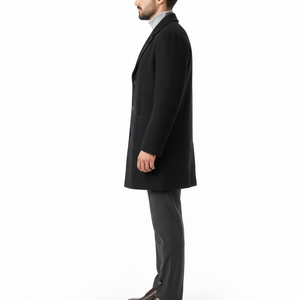 <b>Men's</b> Fashion <b>Overcoat</b> <b>Long</b> <b>Wool</b> Casual Winter Coat Real Fox Fur Breathable Quick Dry OEM Custom Logo Design Stylish Trench - Product Image 4